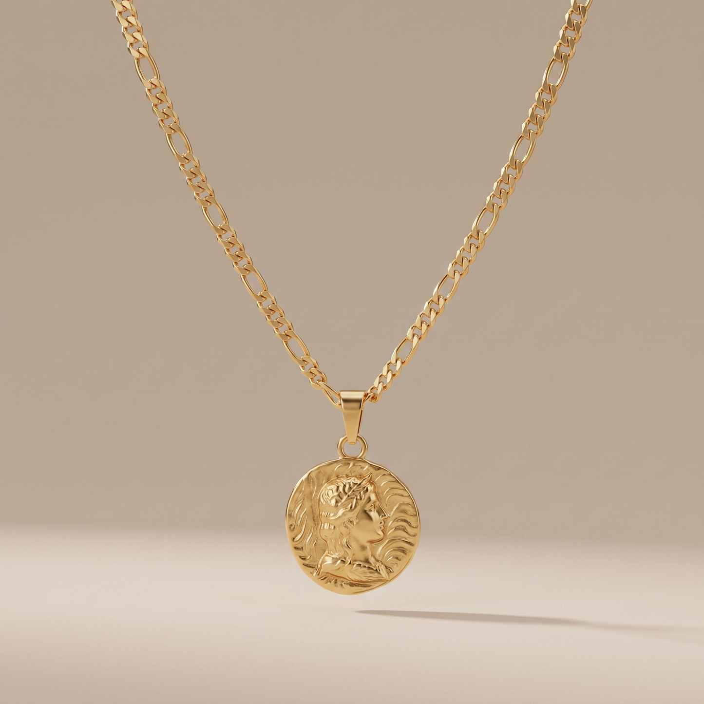 Asea Firenze Coin Necklace — front view