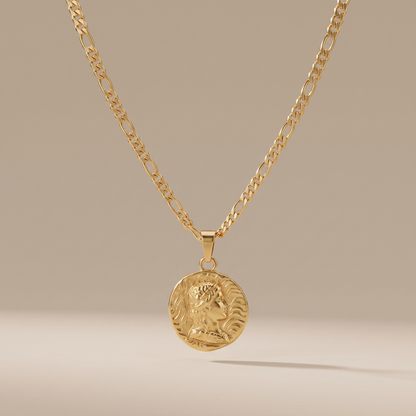 Asea Firenze Coin Necklace — front view