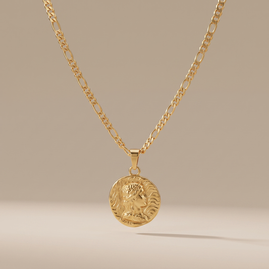 Asea Firenze Coin Necklace — front view