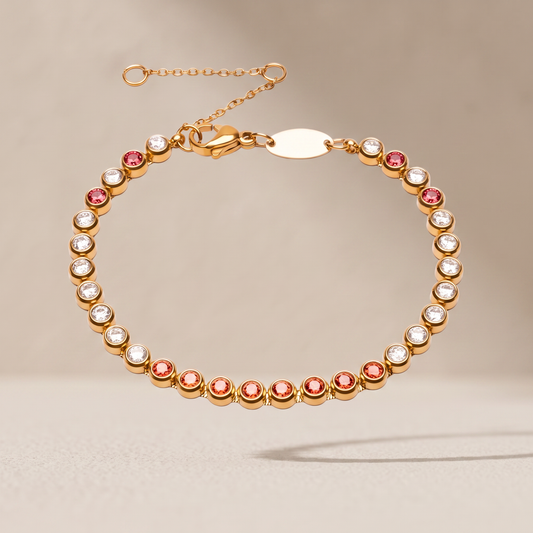 Asea Cherry Red Tennis Bracelet — front view