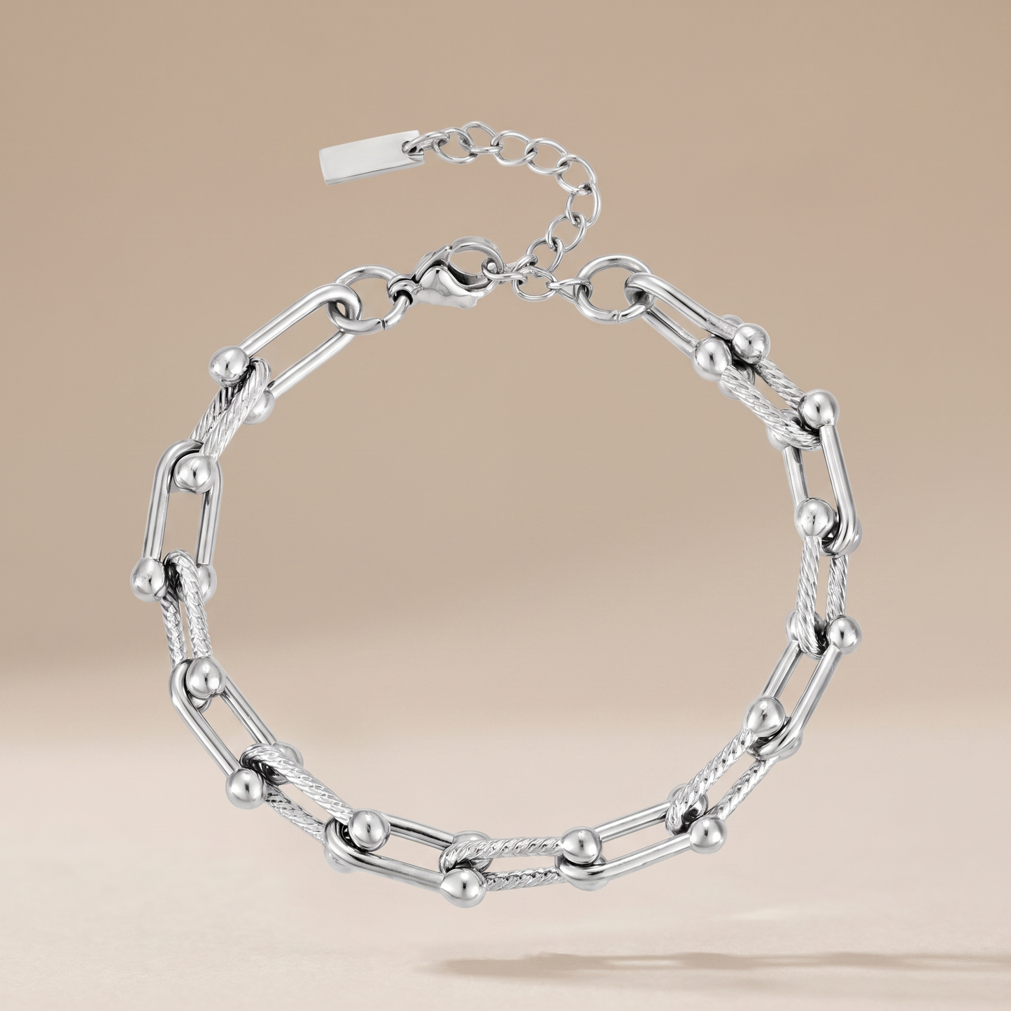 Asea Island Link Chain Bracelet — Silver Color