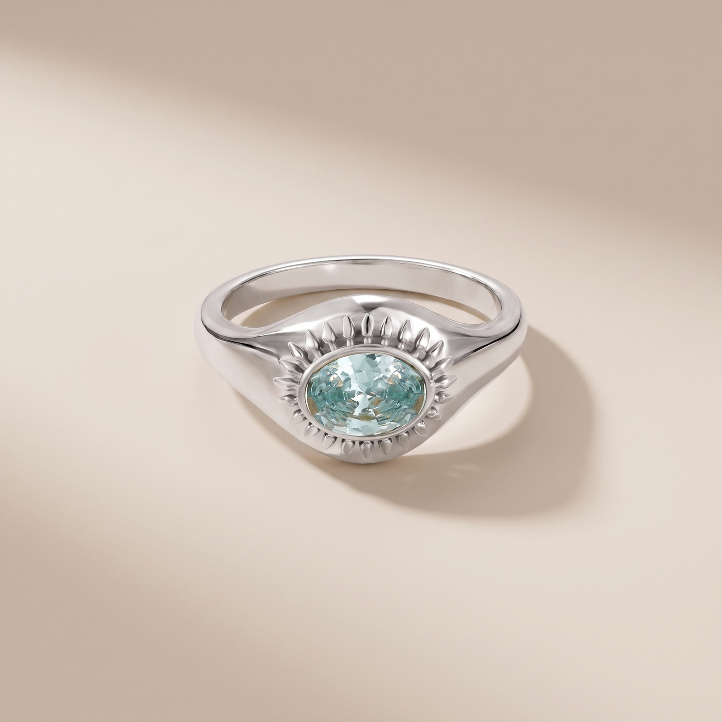 Asea Balearic Sunburst Ring — Silver color