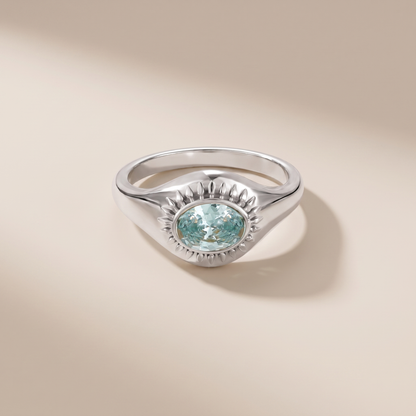 Asea Balearic Sunburst Ring — Silver color