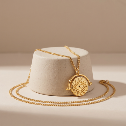 Asea Nerea Coin Necklace — angle