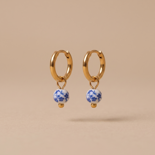 Asea Blossom Charm Hoops — front view