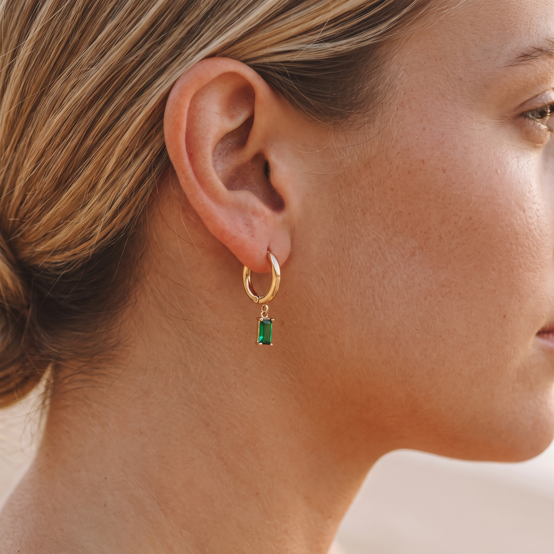 Asea Sea Sparkle Hoop Earrings — worn by model