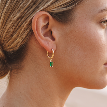 Asea Sea Sparkle Hoop Earrings — worn by model