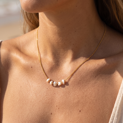 Asea Islet Freshwater Pearl Necklace — worn by model