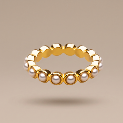 Asea Serenity Pearl Eternity Ring — front view