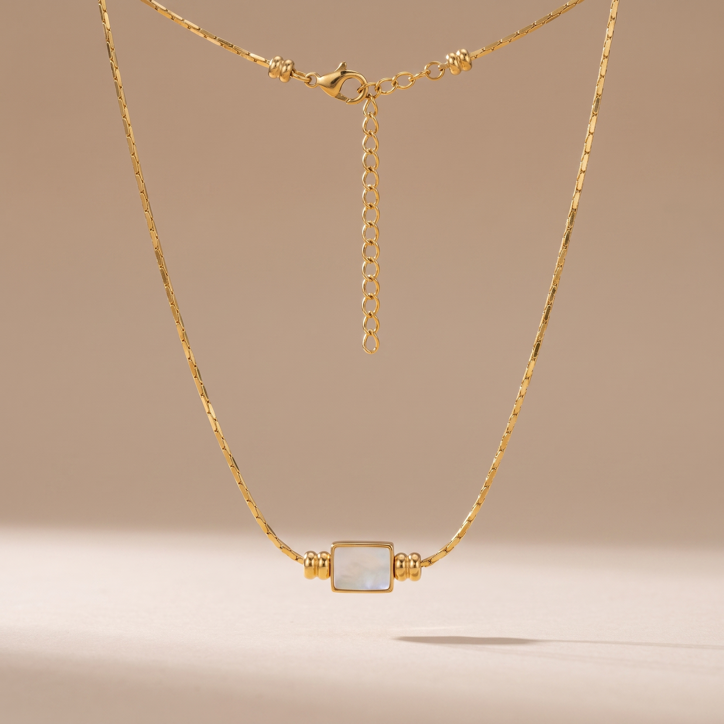 Asea Lunara Mother of Pearl Necklace — front view
