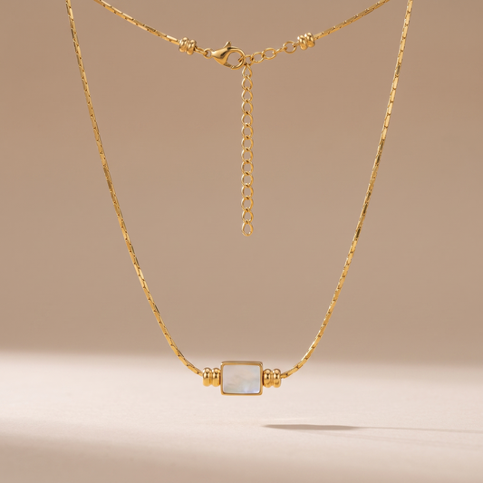 Asea Lunara Mother of Pearl Necklace — front view