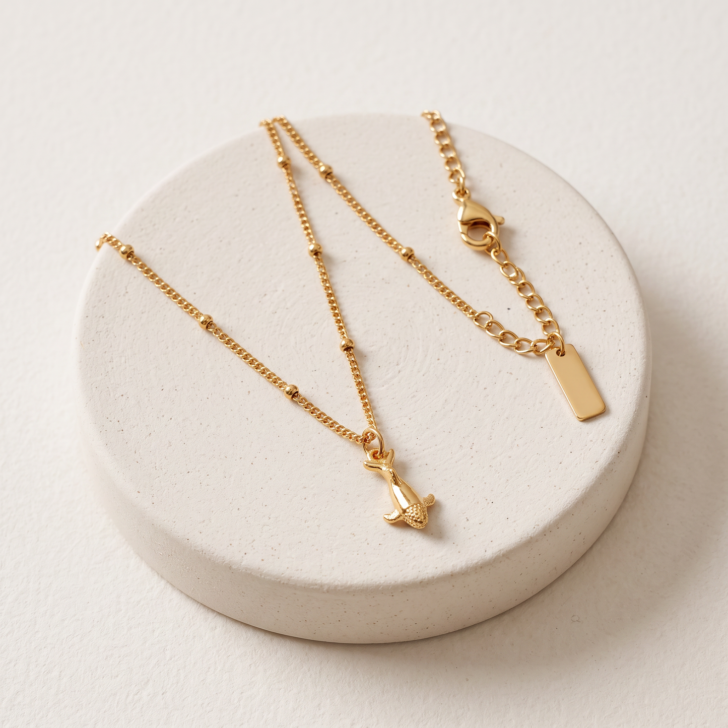 Asea Whale Charm Necklace — angle