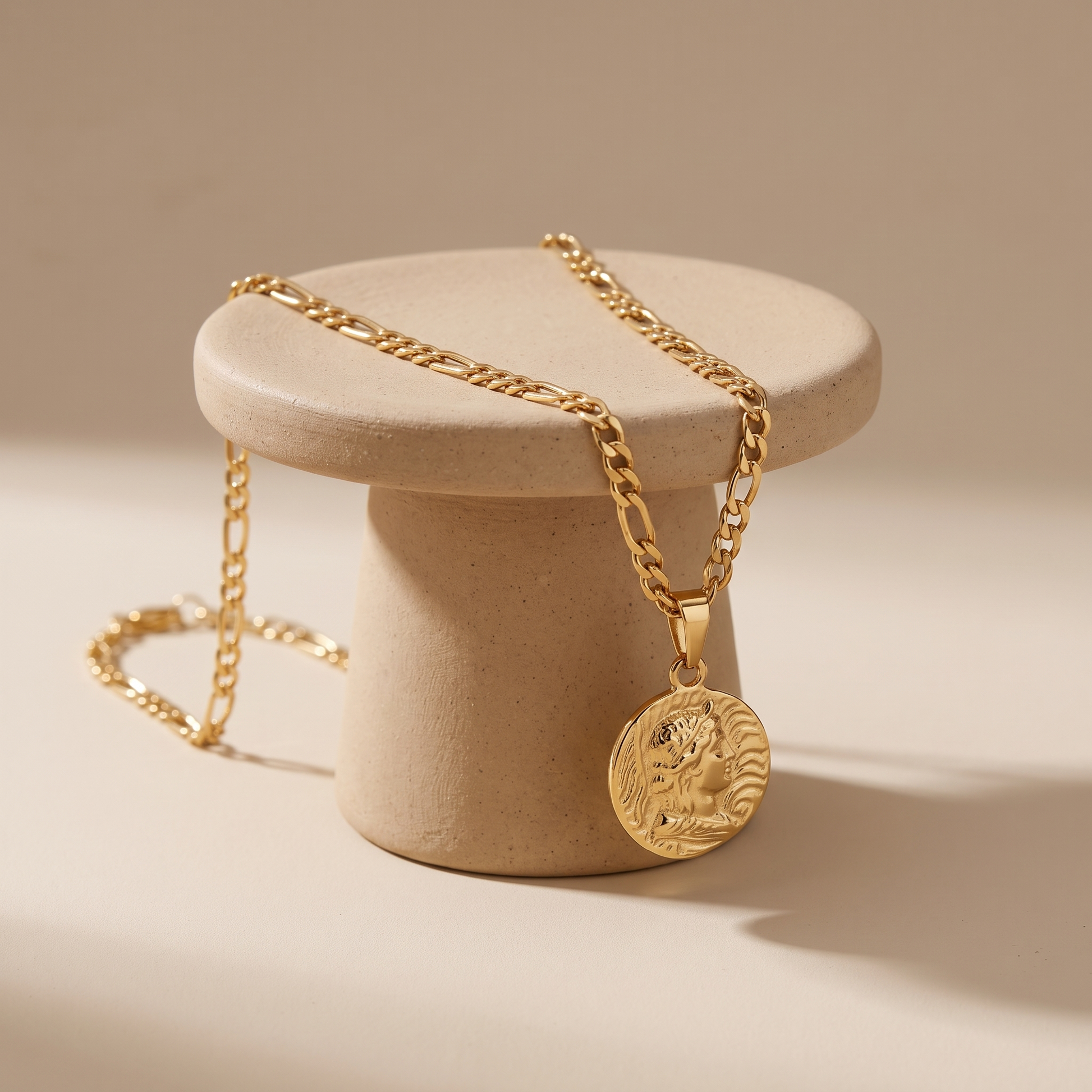 Asea Firenze Coin Necklace — angle