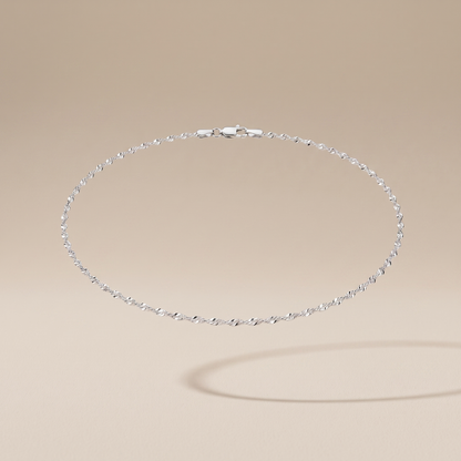 Asea Ericeira Dainty Chain Necklace — Silver Color