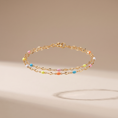 Asea Dainty Rainbow Bracelet — front view