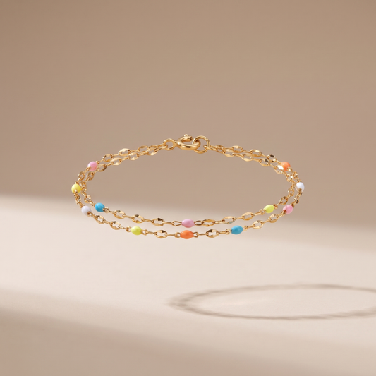 Asea Dainty Rainbow Bracelet — front view