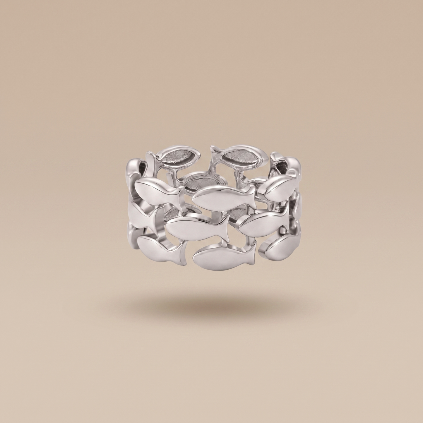 Asea Ocean Fish Ring — Silver color