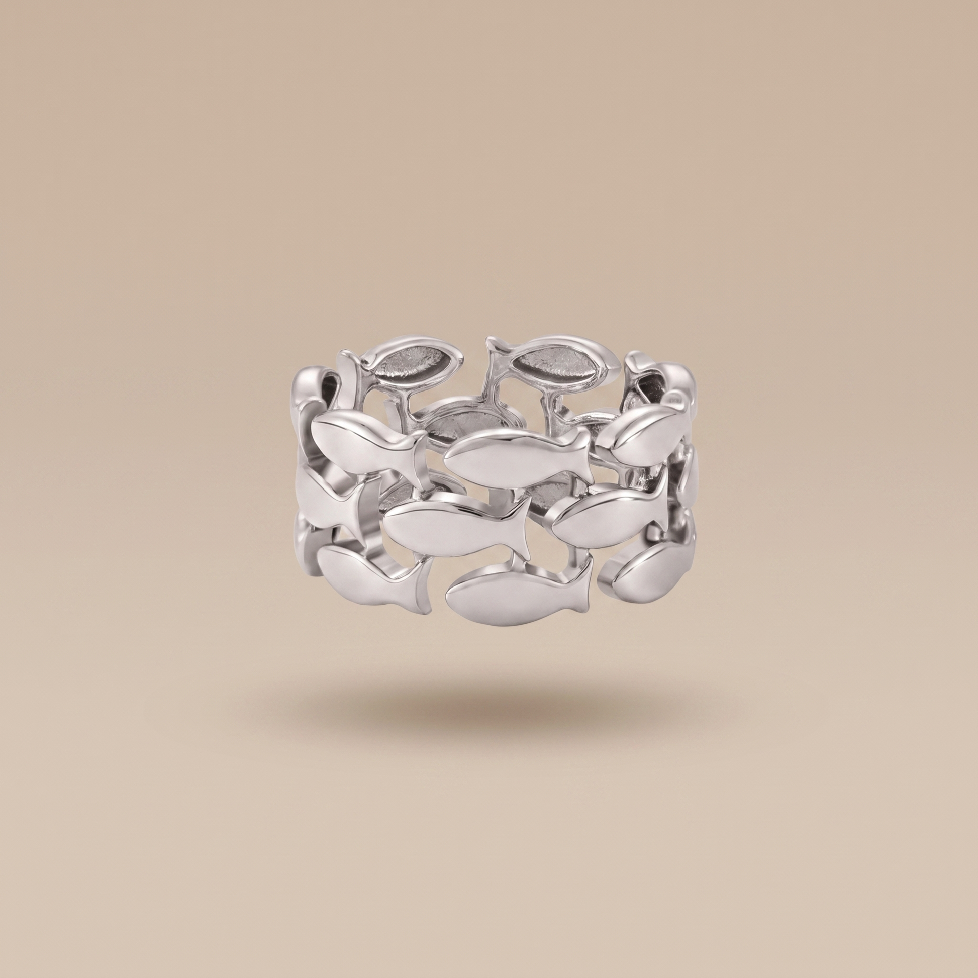 Asea Ocean Fish Ring — Silver color