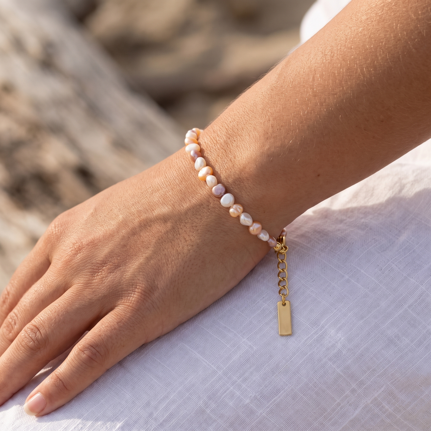 Asea Rosamar Pearl Bracelet — worn by model