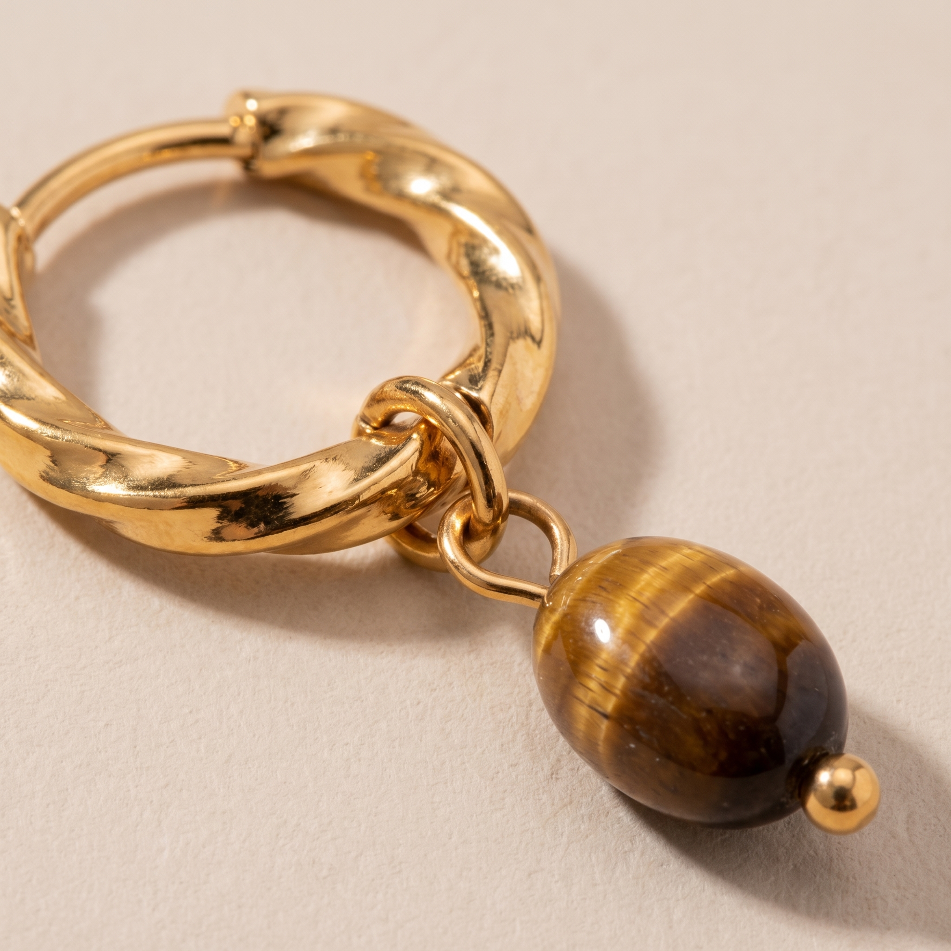 Asea Tiger Eye Drop Huggies — close-up detail