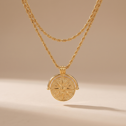 Asea Sundrenched Necklace Duo — front view