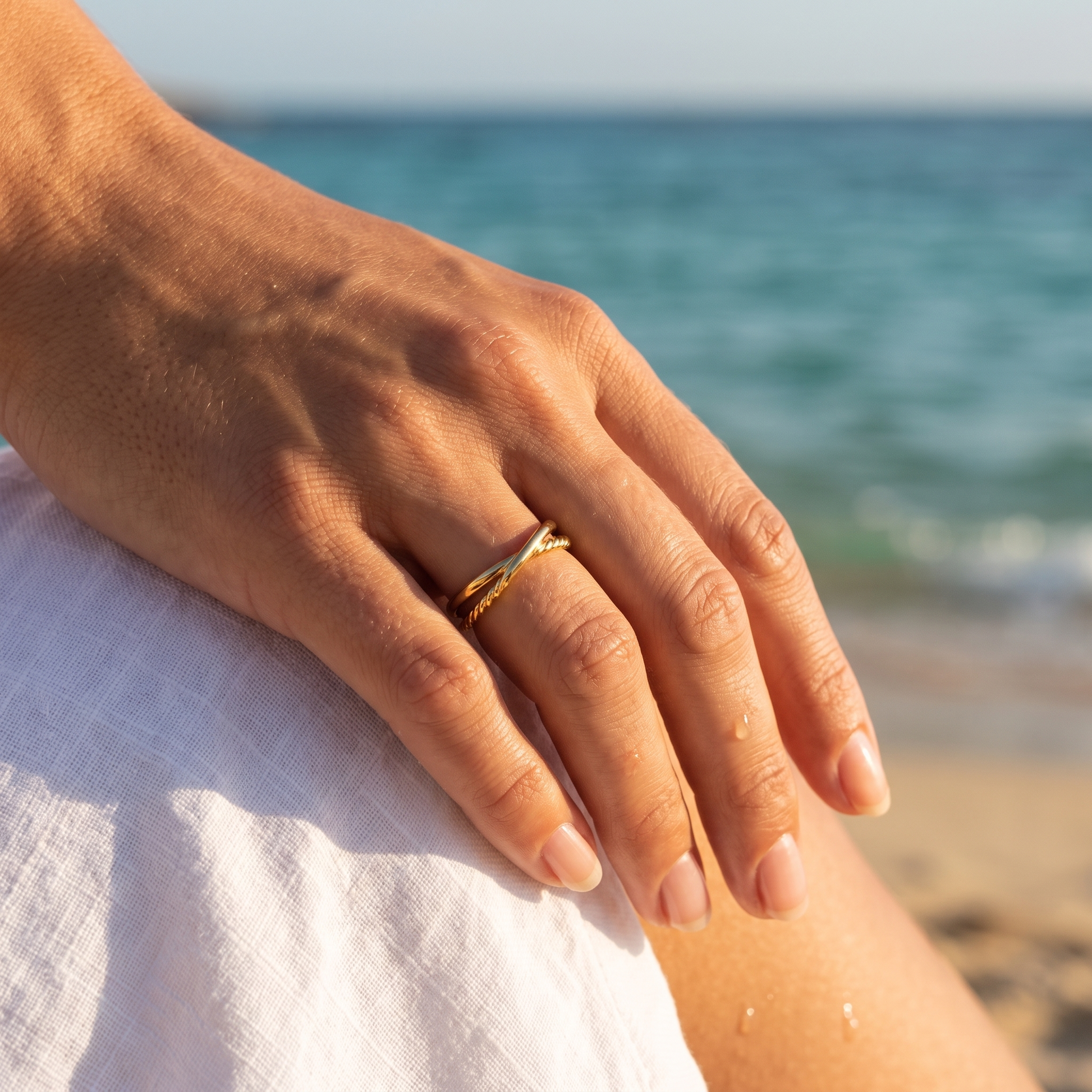 Asea Unity Interlaced Ring — worn by model