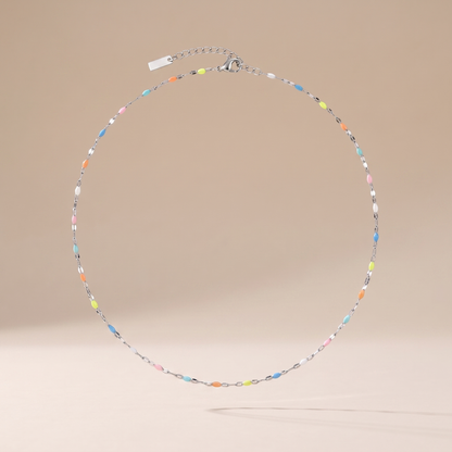Asea Dainty Rainbow Choker — Silver Color