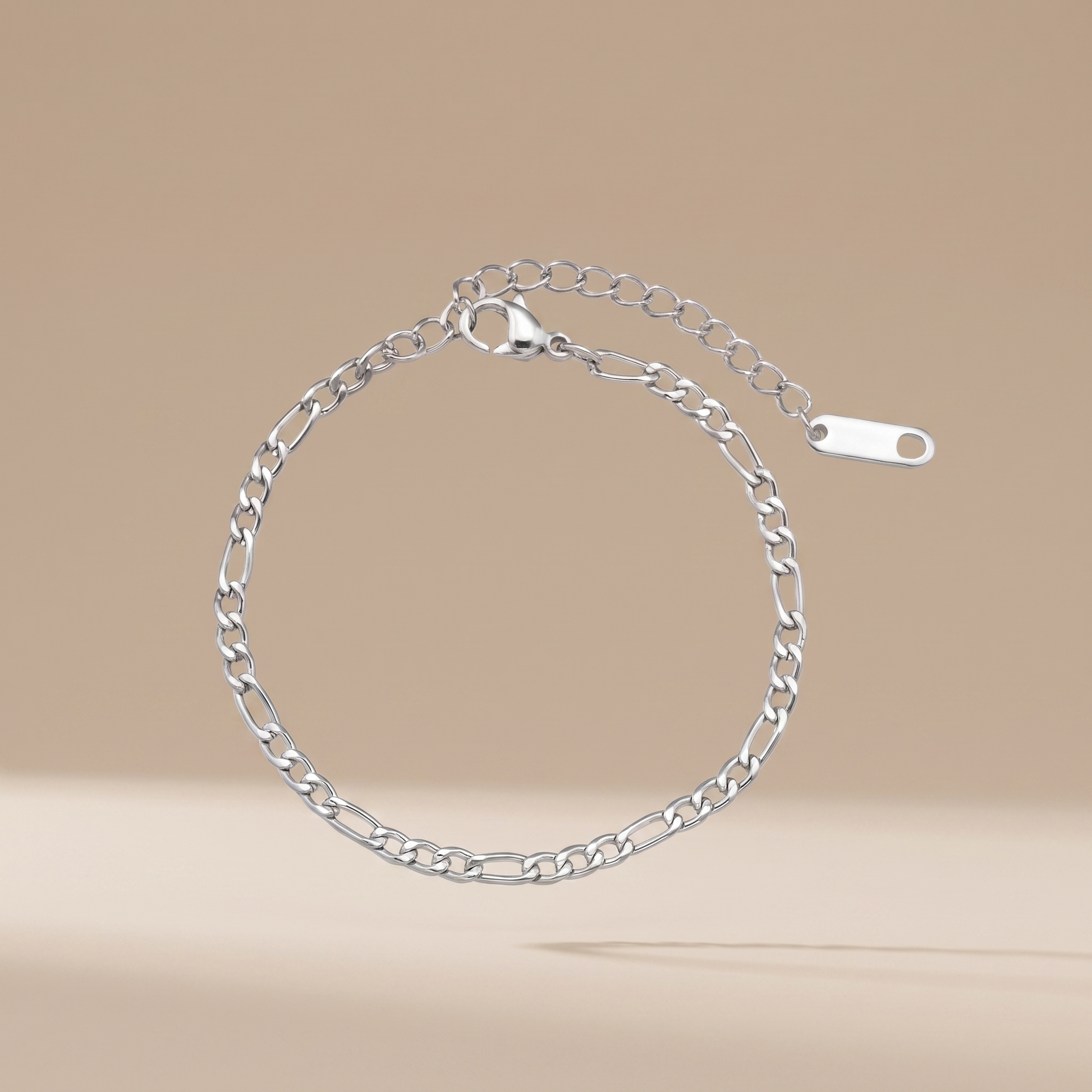 Asea Vernazza Figaro Chain Anklet — Silver Color