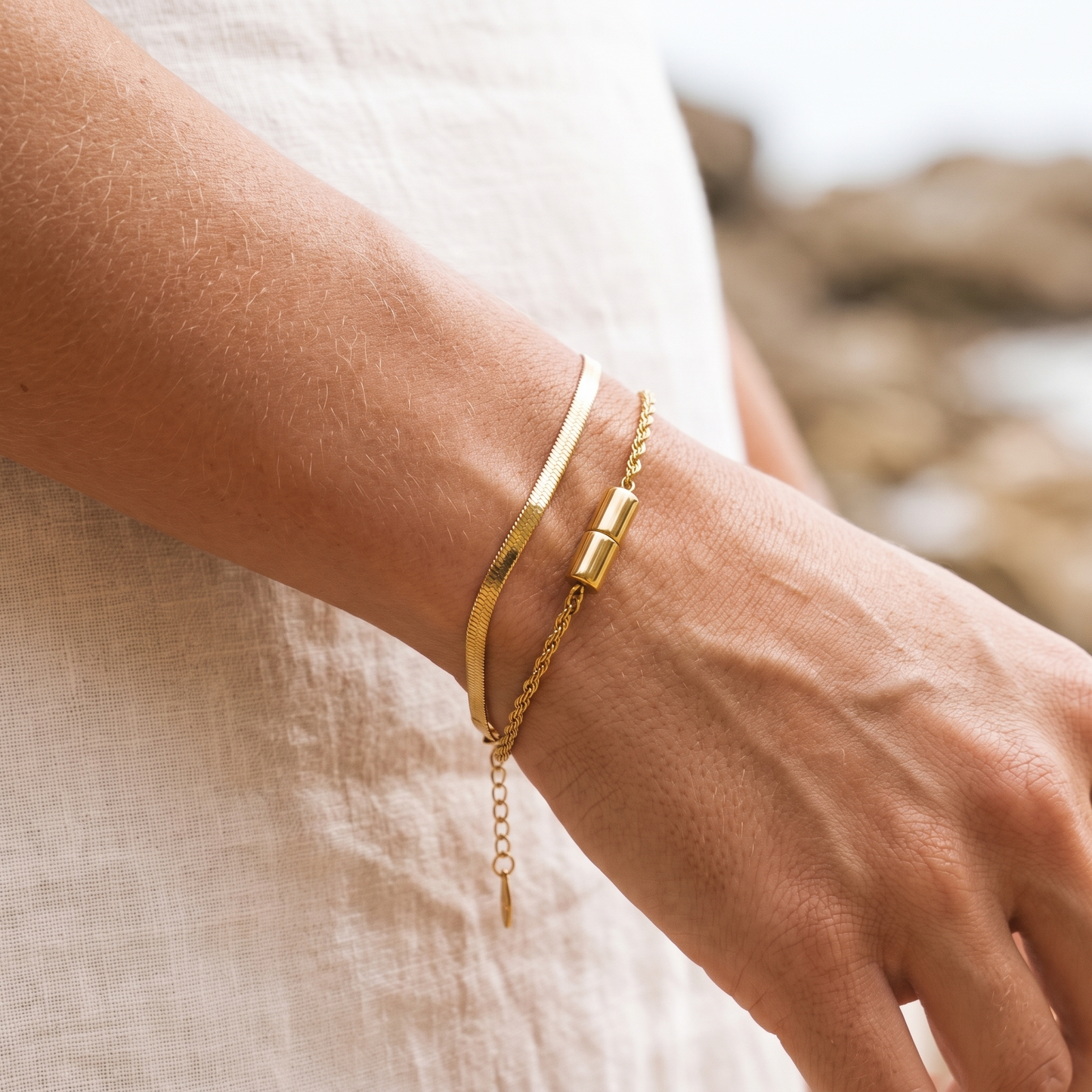 Asea Altea Double Layer Bracelet — worn by model