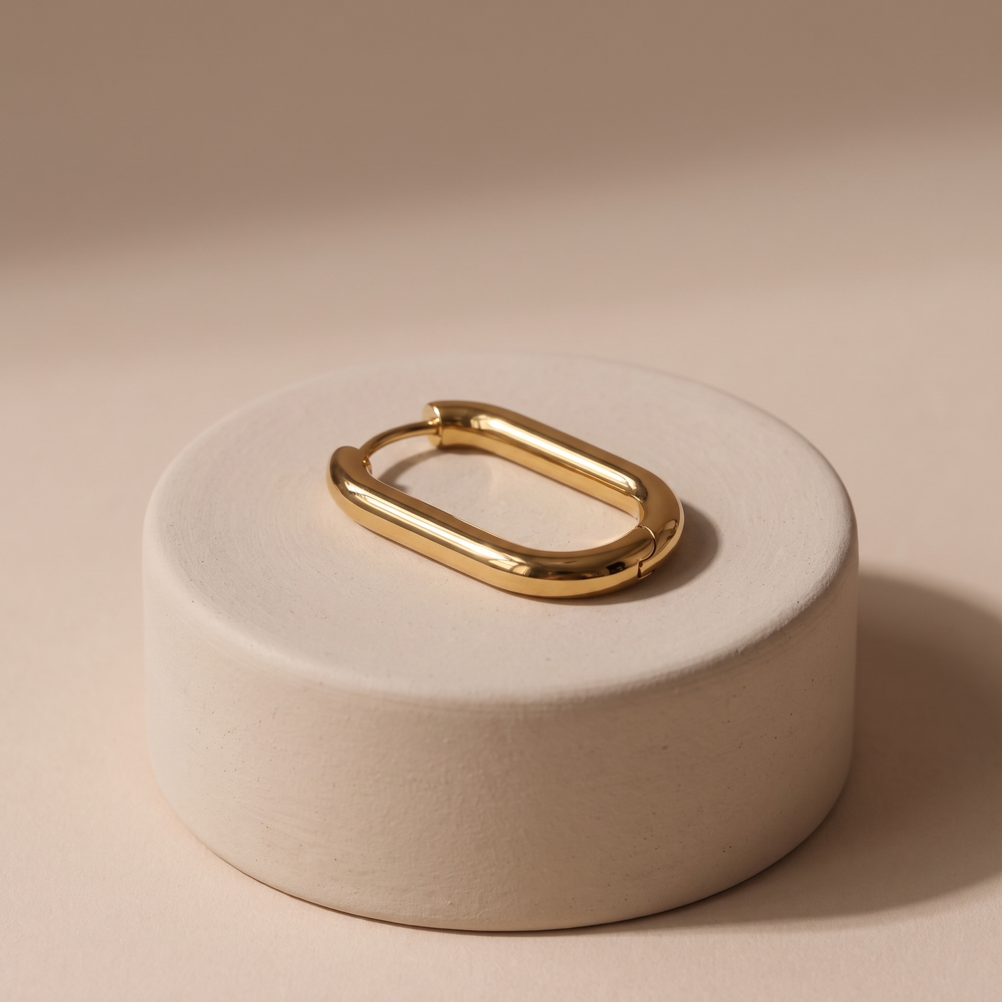 Asea Gold Oval Hoops — angle