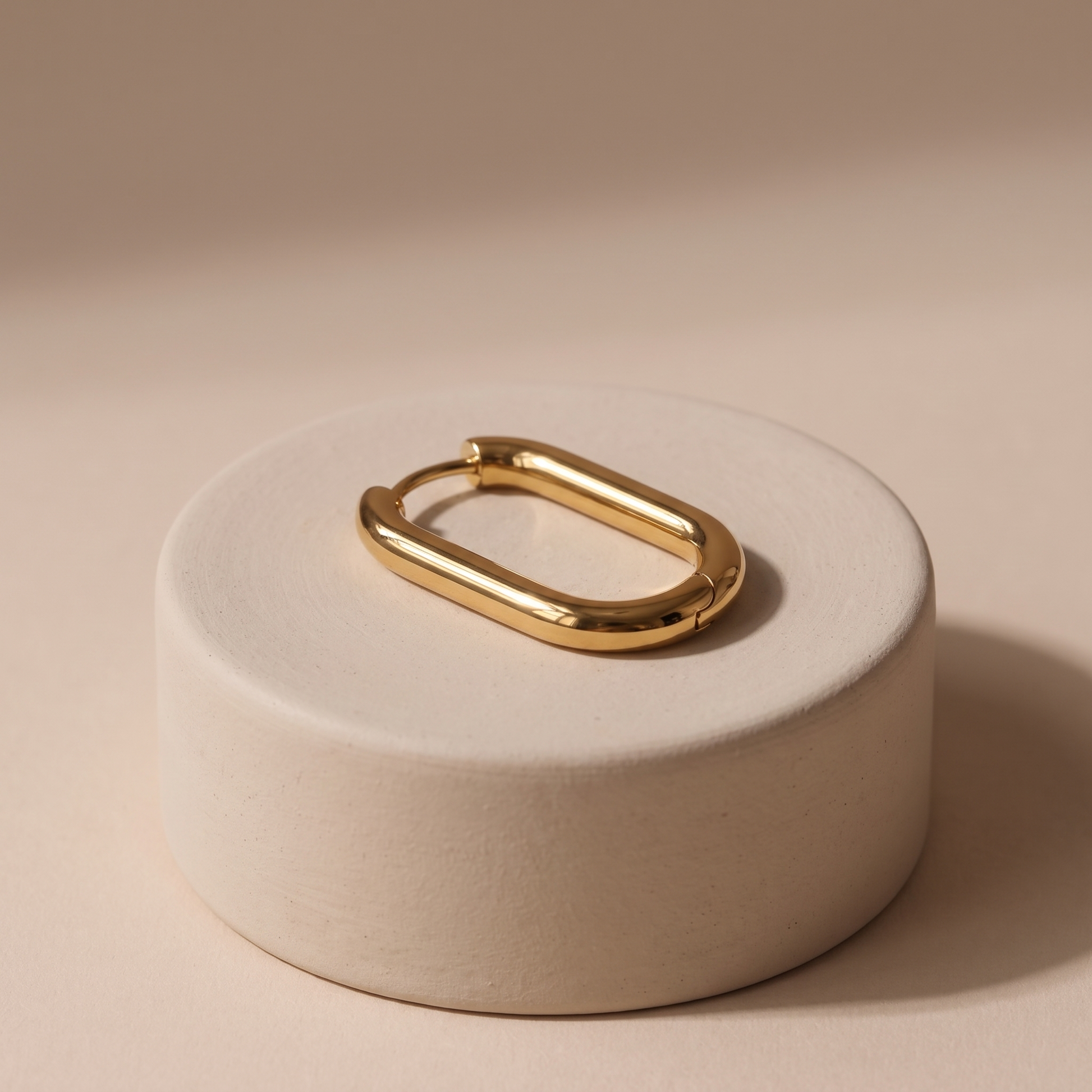 Asea Gold Oval Hoops — angle