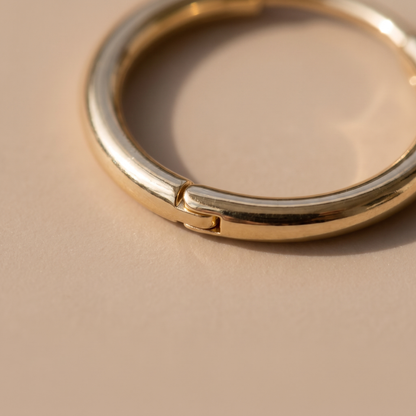 Asea Mini Huggie Earrings — close-up detail