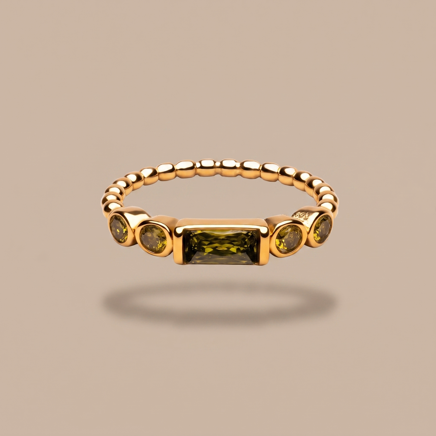 Asea Green Beacon Zircon Ring — front view