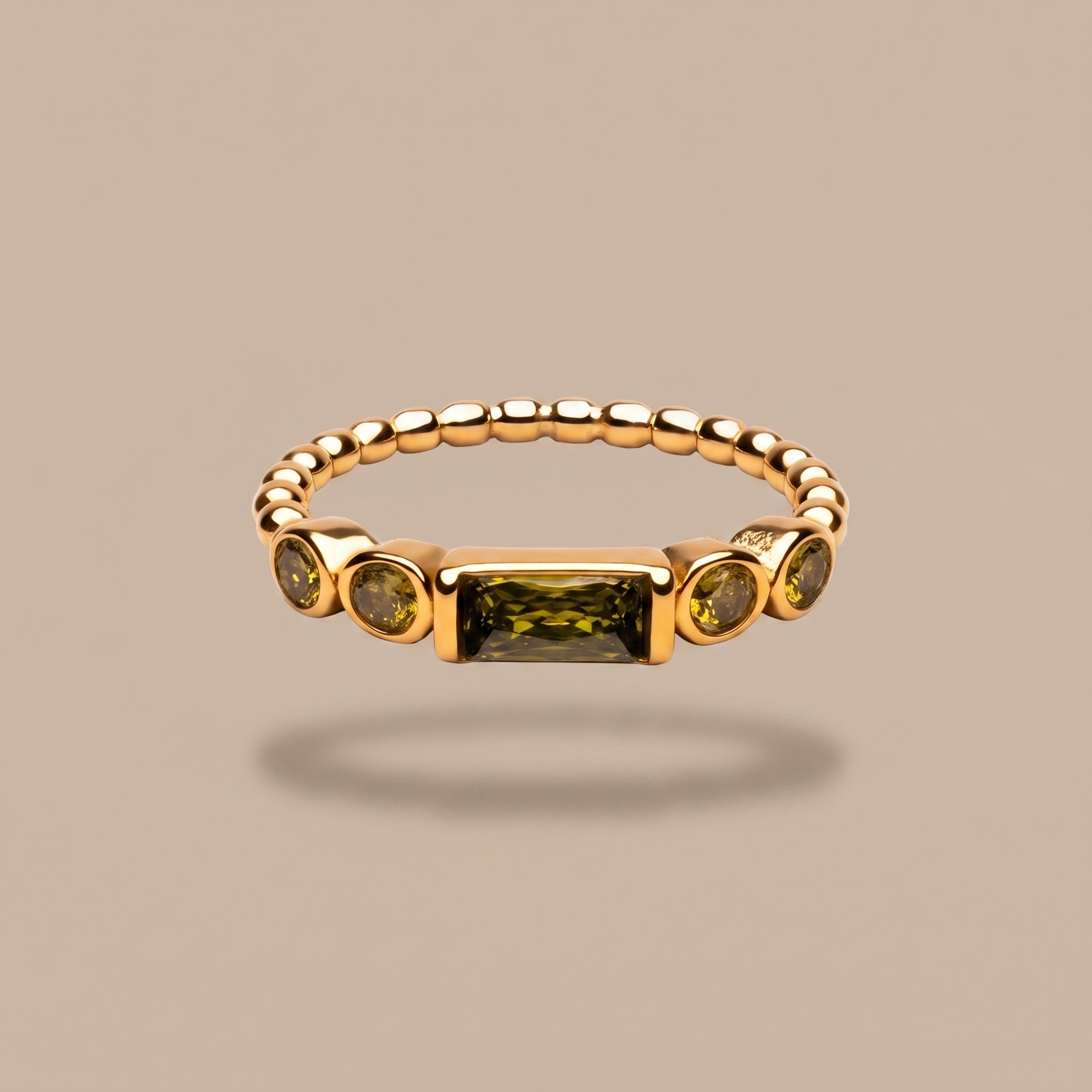 Asea Green Beacon Zircon Ring — front view