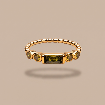 Asea Green Beacon Zircon Ring — front view
