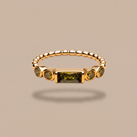 Asea Green Beacon Zircon Ring — front view