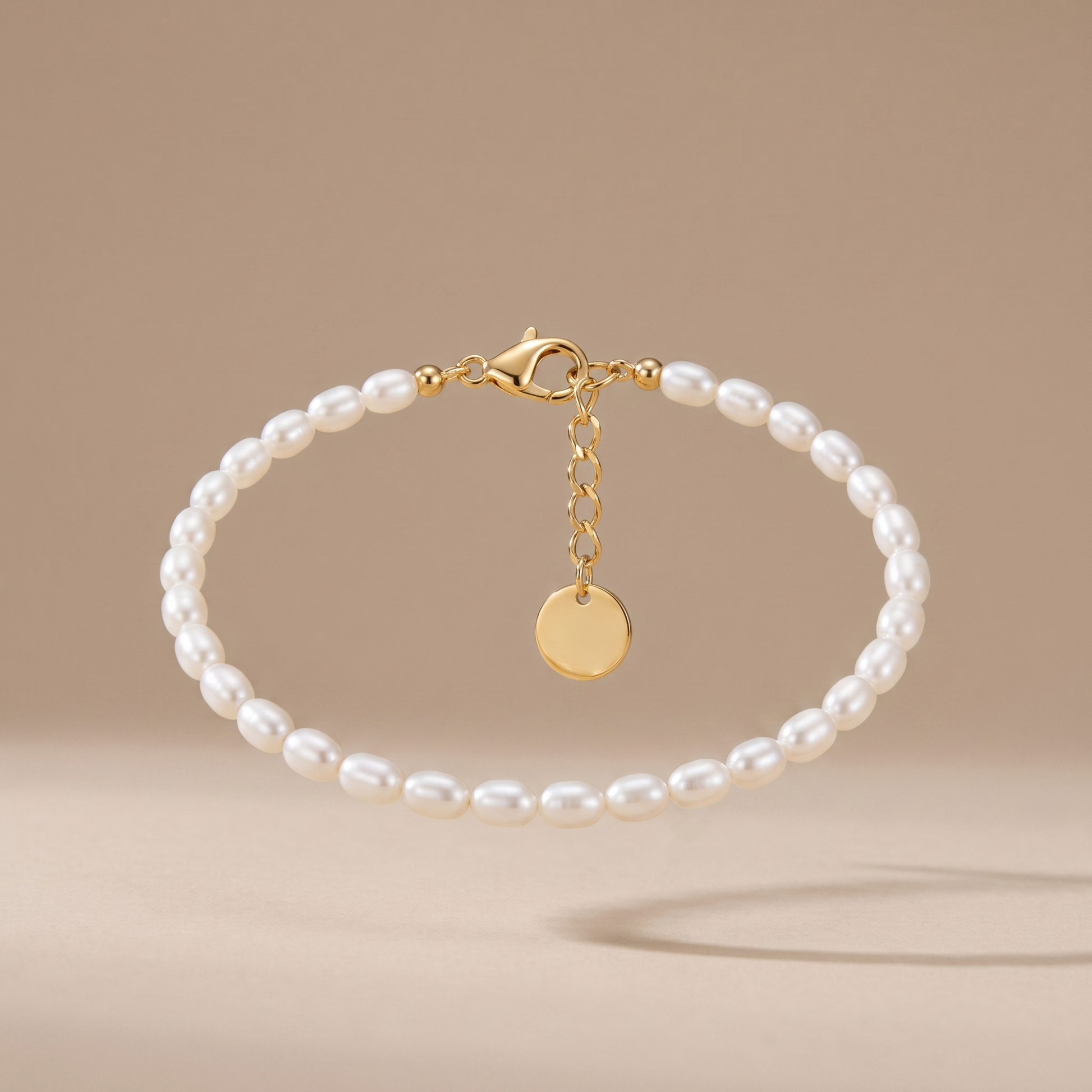 Asea Freshwater Pearl Beaded Bracelet — front view