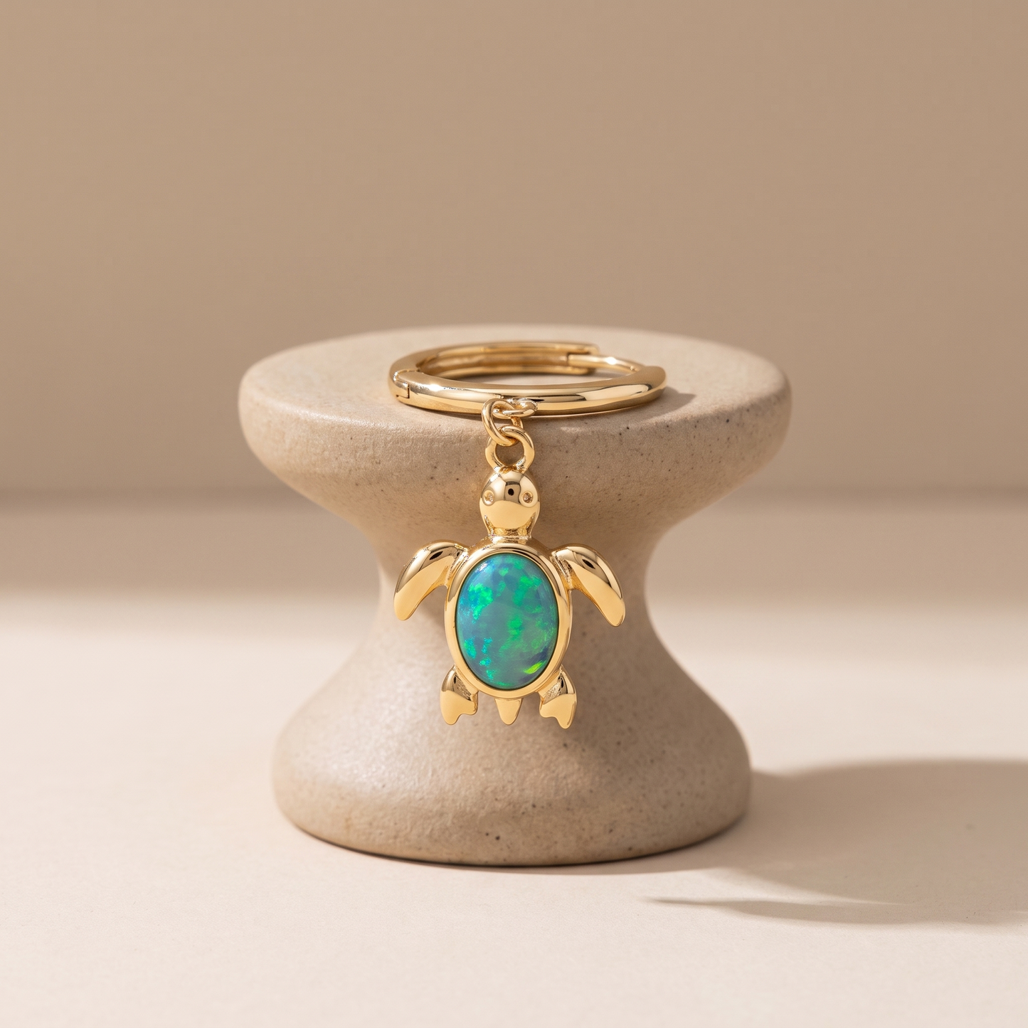 Asea Opal Sea Turtle Hoops — angle
