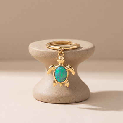 Asea Opal Sea Turtle Hoops — angle