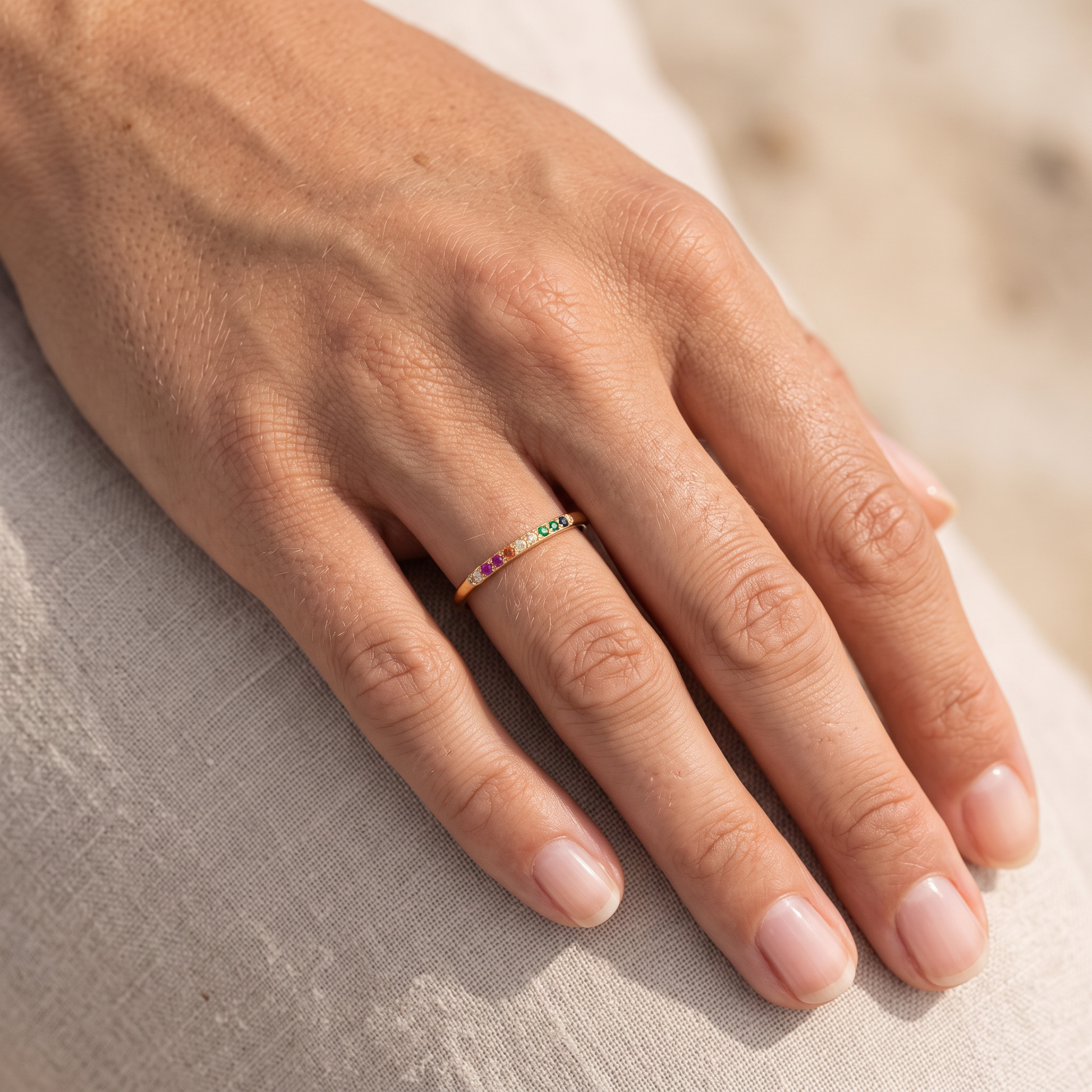 Asea Golden Hour Zircon Ring — worn by model