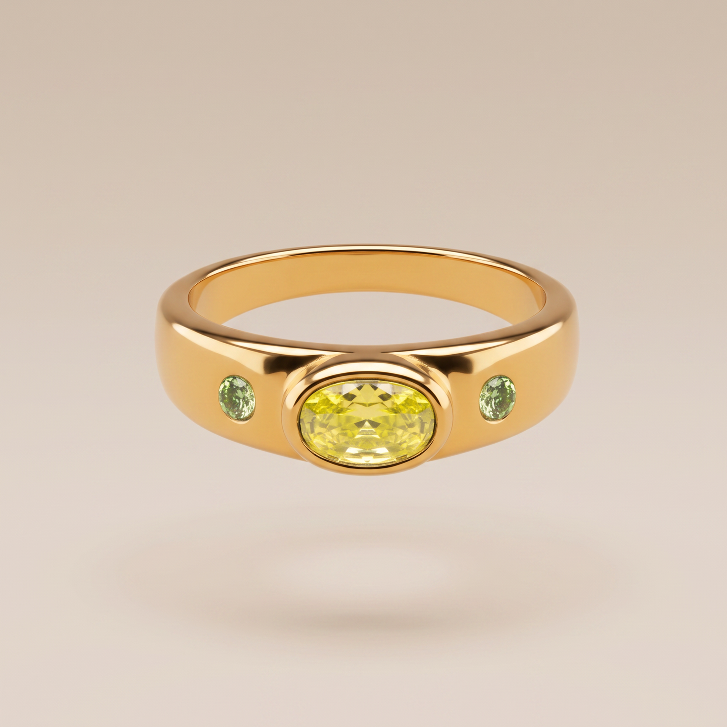 Asea Verbena Trio Stone Ring — front view