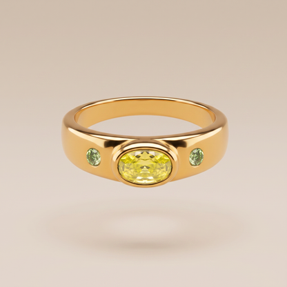 Asea Verbena Trio Stone Ring — front view