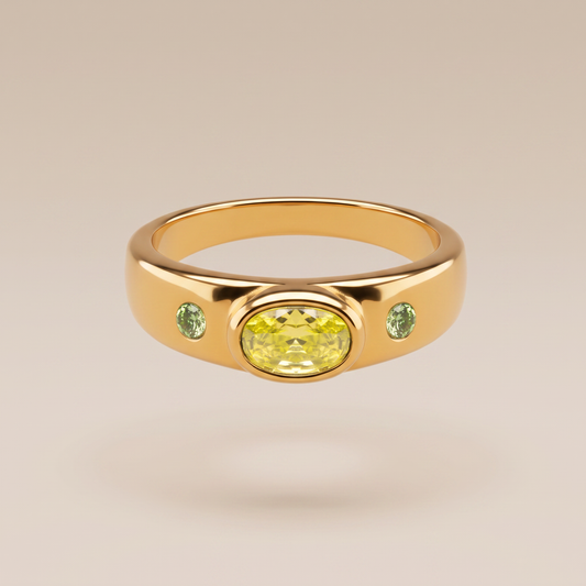 Asea Verbena Trio Stone Ring — front view