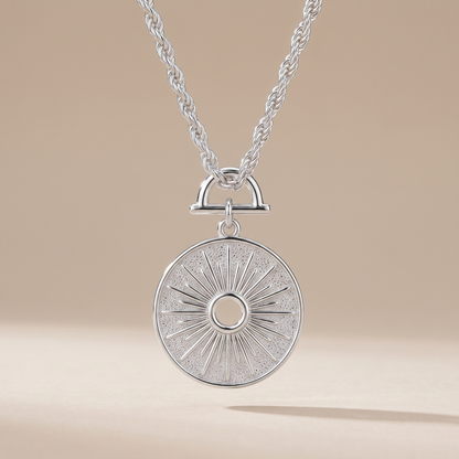 Asea Gold Sun Pendant Necklace — Silver Color