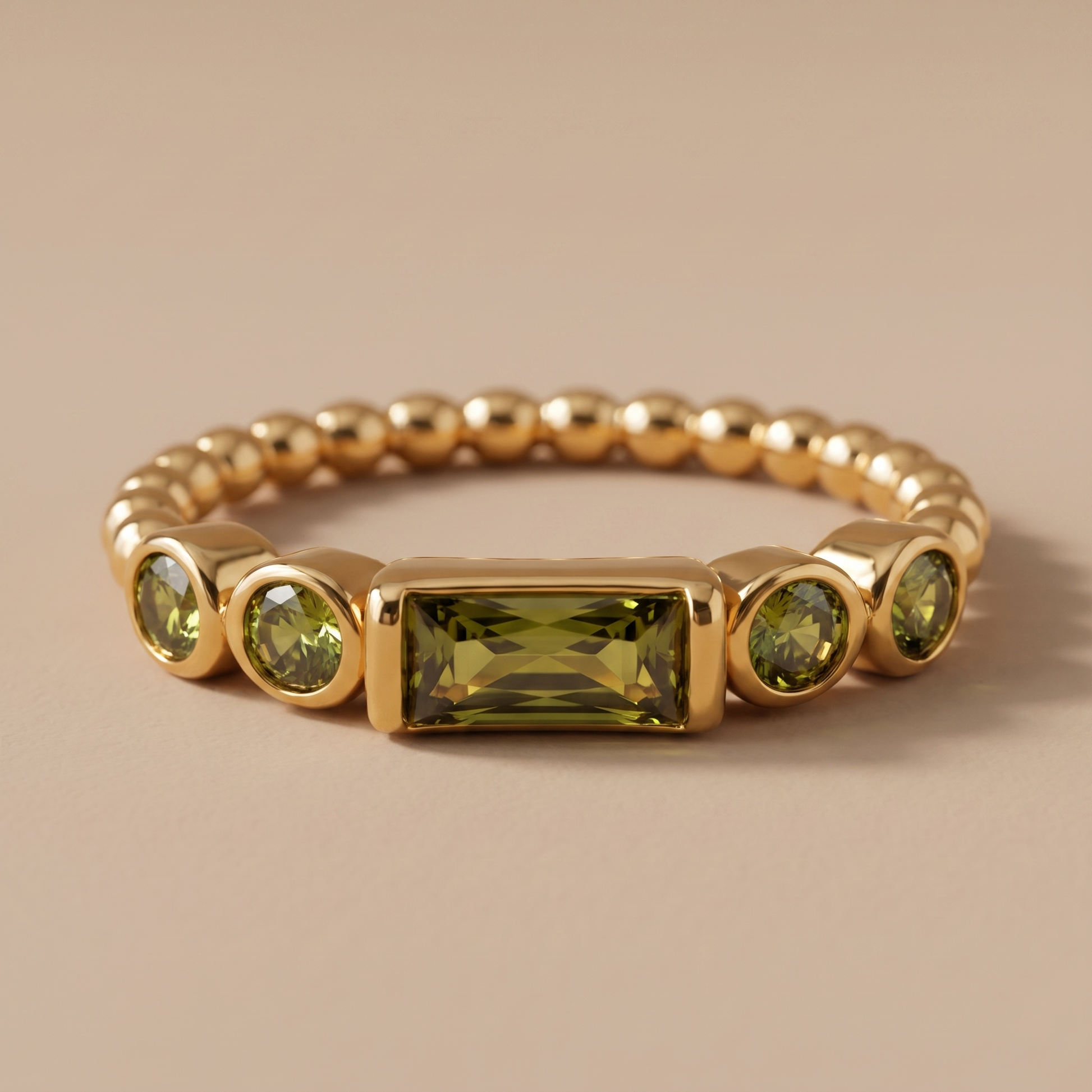 Asea Green Beacon Zircon Ring — close-up detail