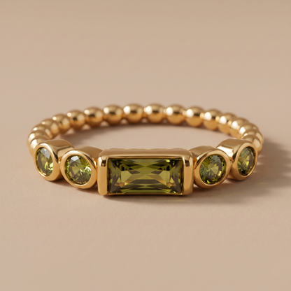 Asea Green Beacon Zircon Ring — close-up detail