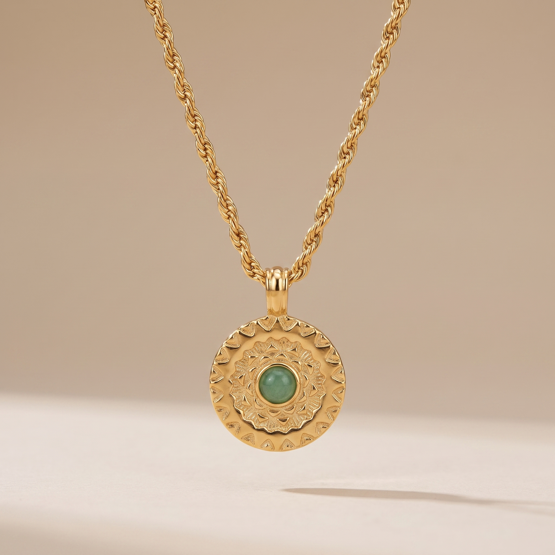 Asea Andean Sun Aventurine Necklace — front view