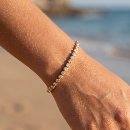 Asea Zircon Tennis Bracelet — worn by model