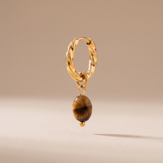 Asea Tiger Eye Drop Huggies — front view