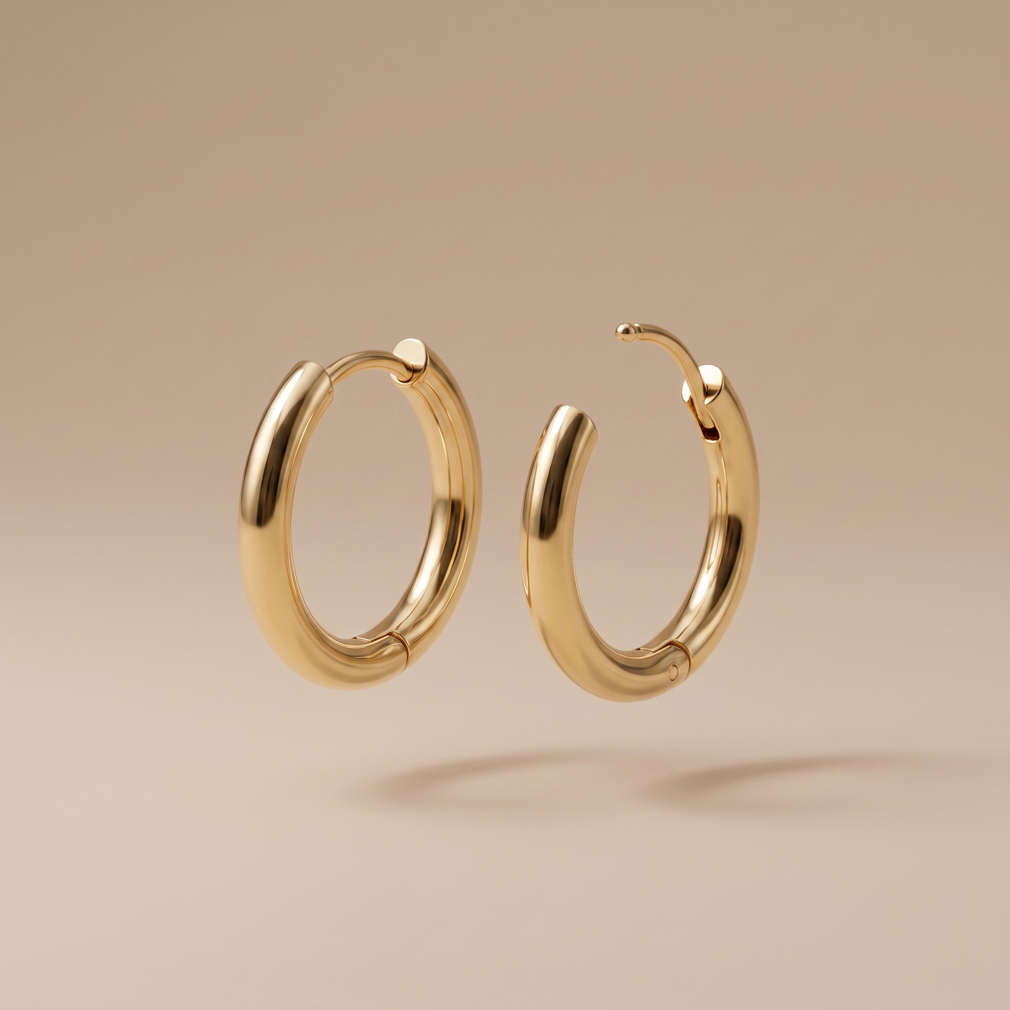 Asea Timeless Gold Hoops — front view
